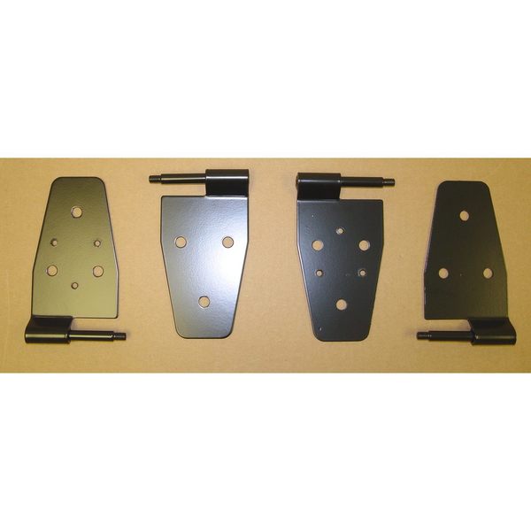 Rugged Ridge DOOR HINGE KIT, 87-06JEEP WRANGLER WITH STEEL HALF DOORS, BLACK 11202.01